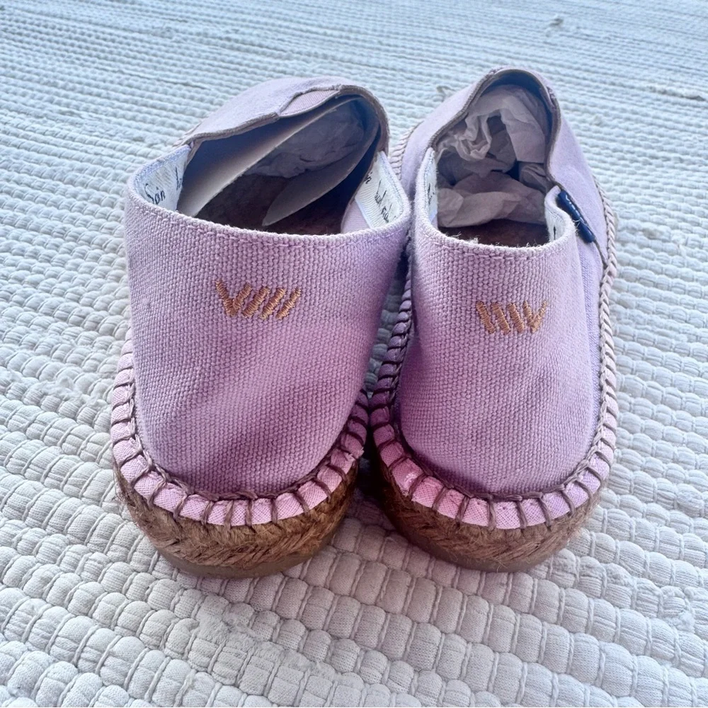 VISCATA Barcelona Pink Canvas Espadrilles Slip On Shoes EU 36